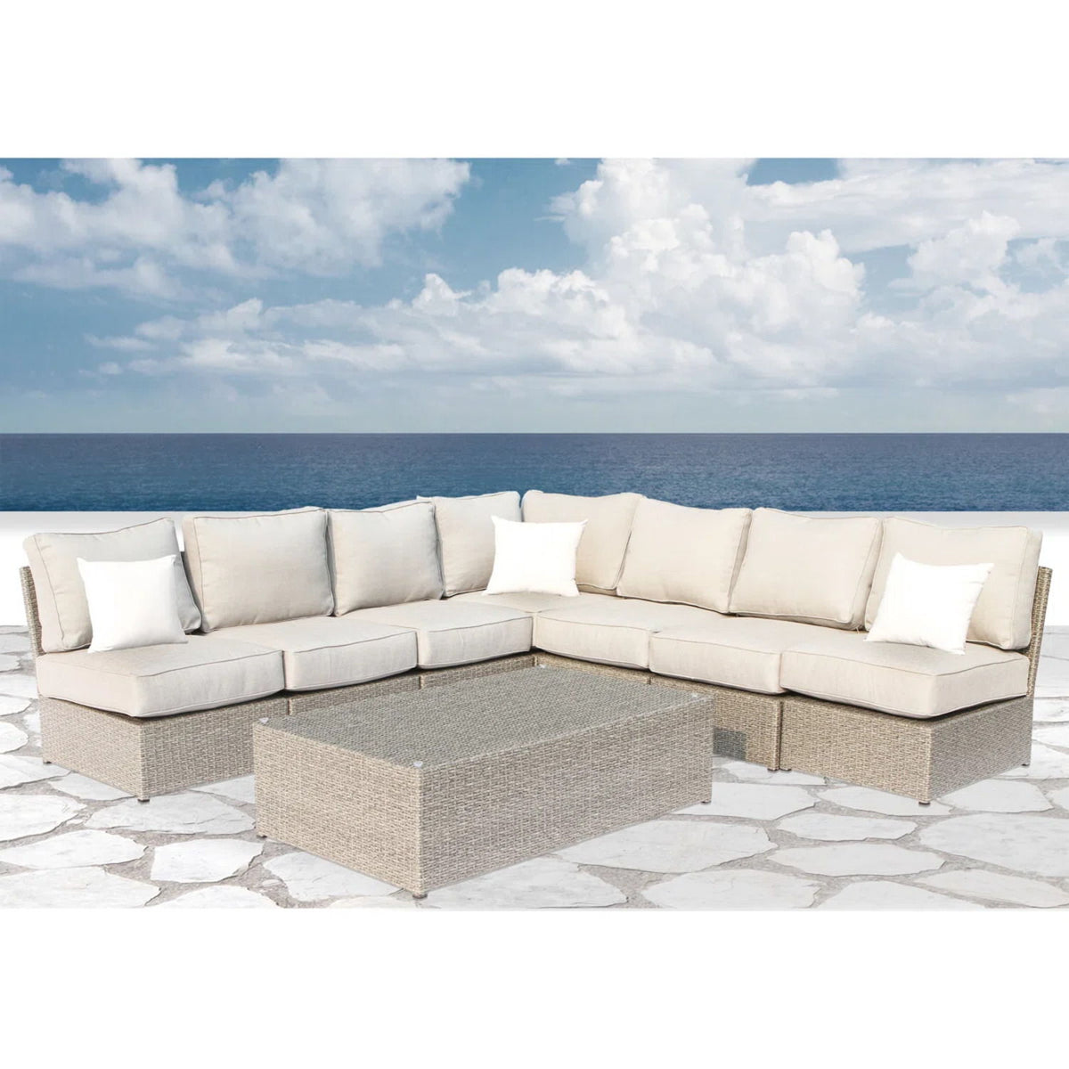 8 Piece Patio Set Cushions - Gray Mix