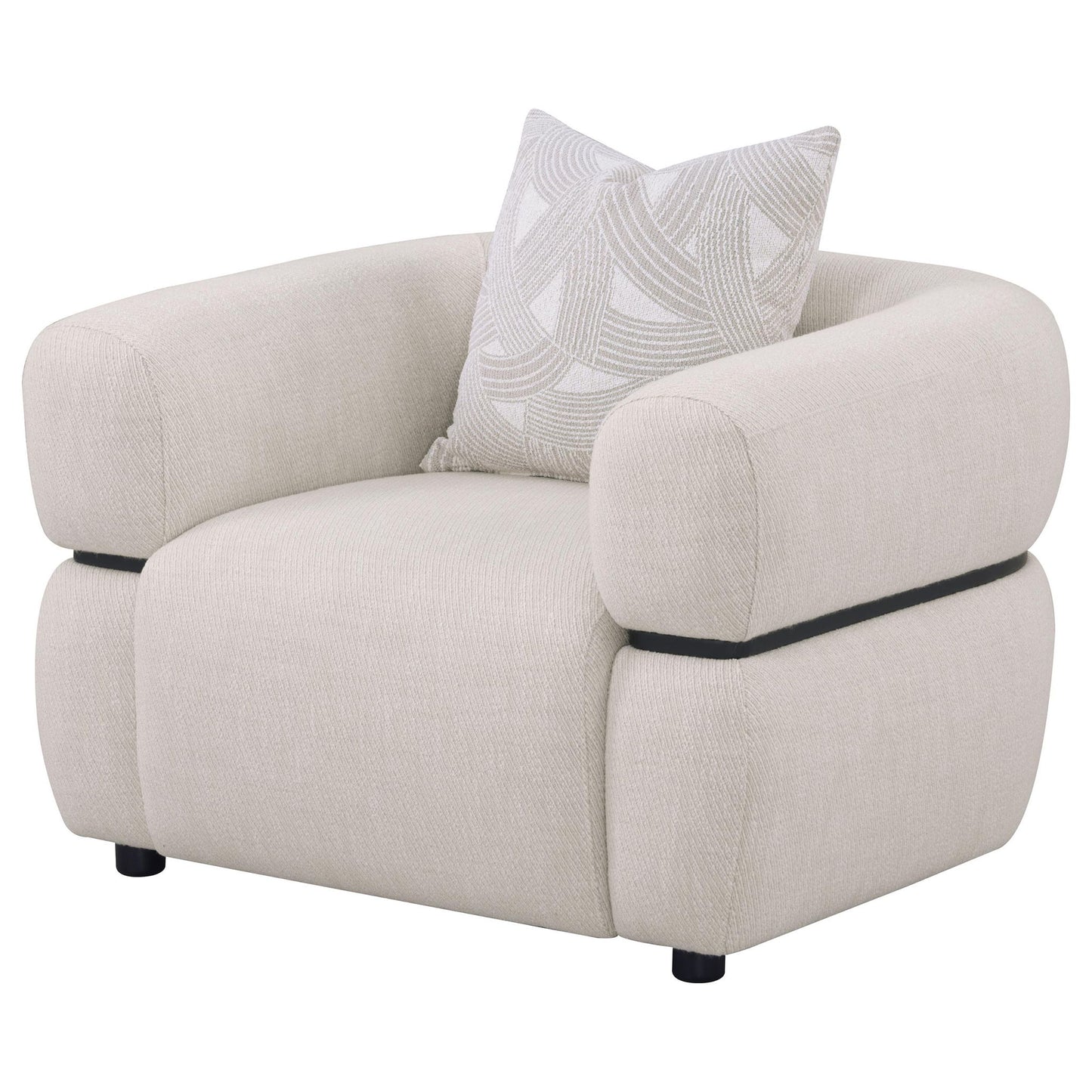 Ramsay - Round Arm Accent Chair - Beige