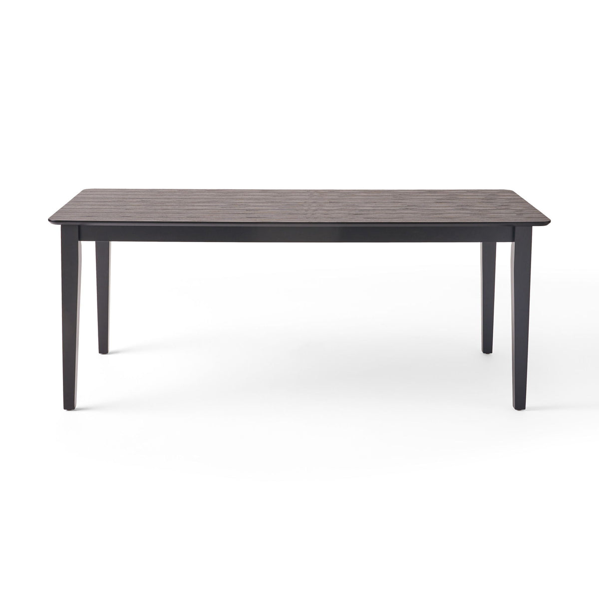 Farmhouse Charm Dining Table With Square Leg Solid Wood - Black