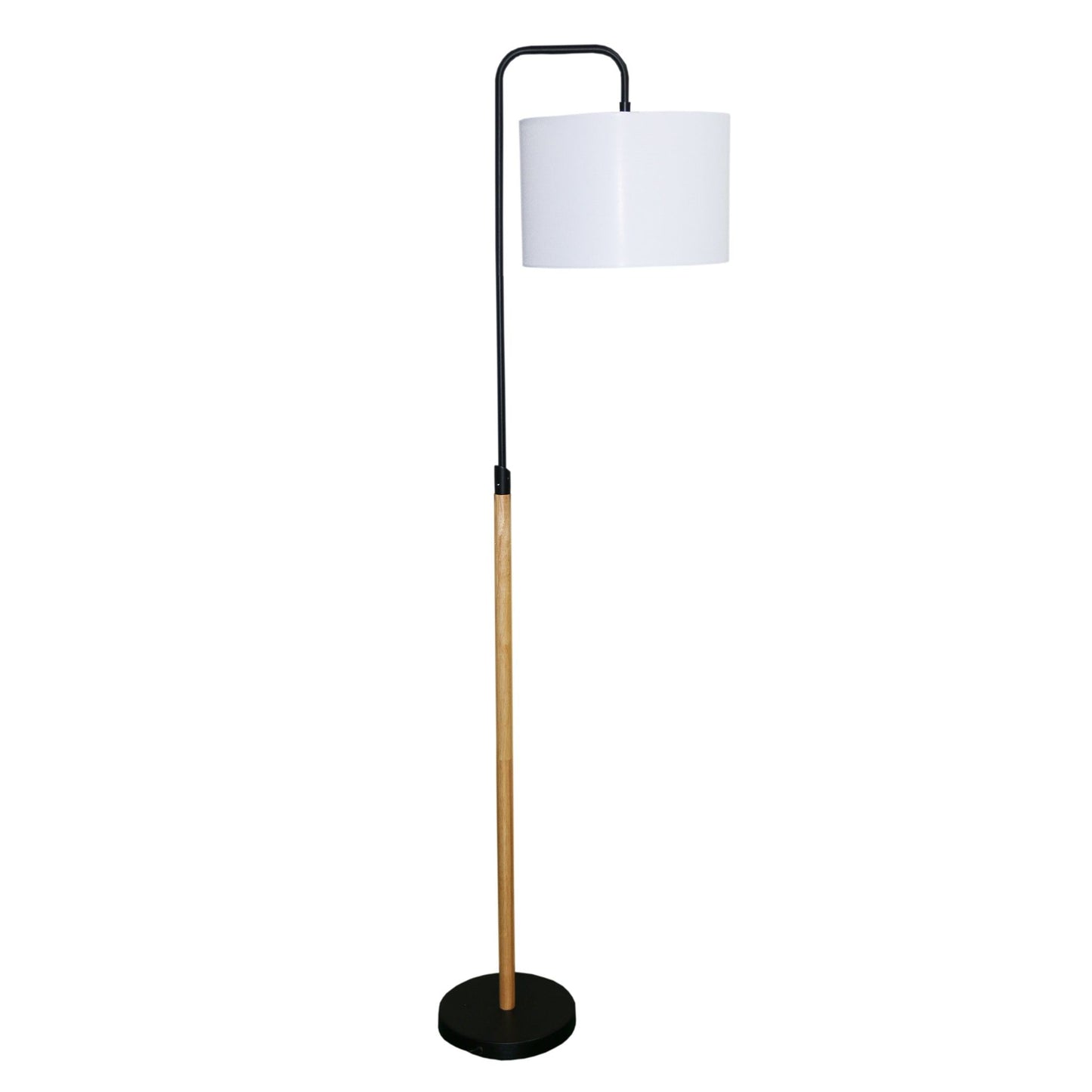 Lior - Arc Floor Lamp With Cylinder Shade - Black