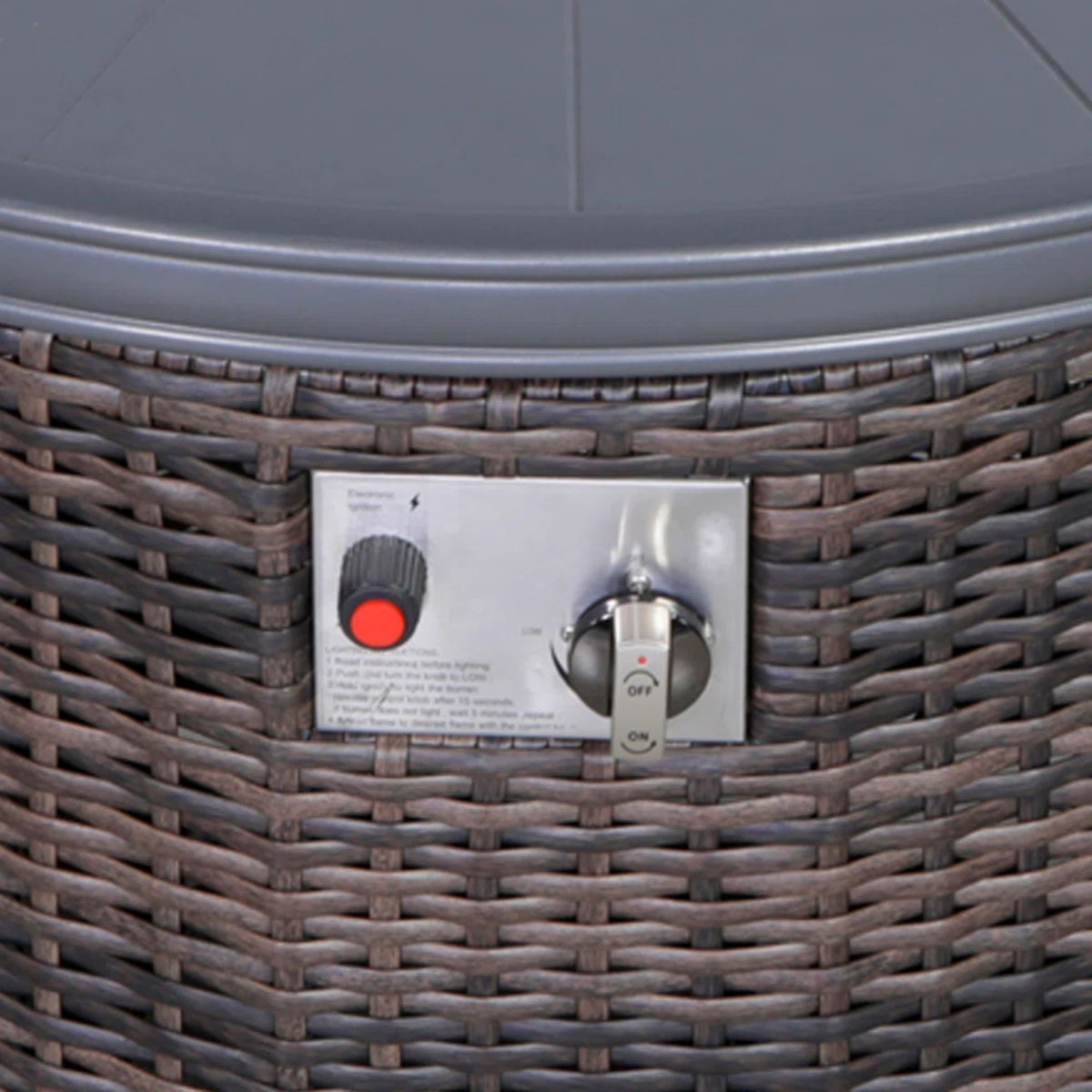Propane Outdoor Fire Pit Table - Espresso