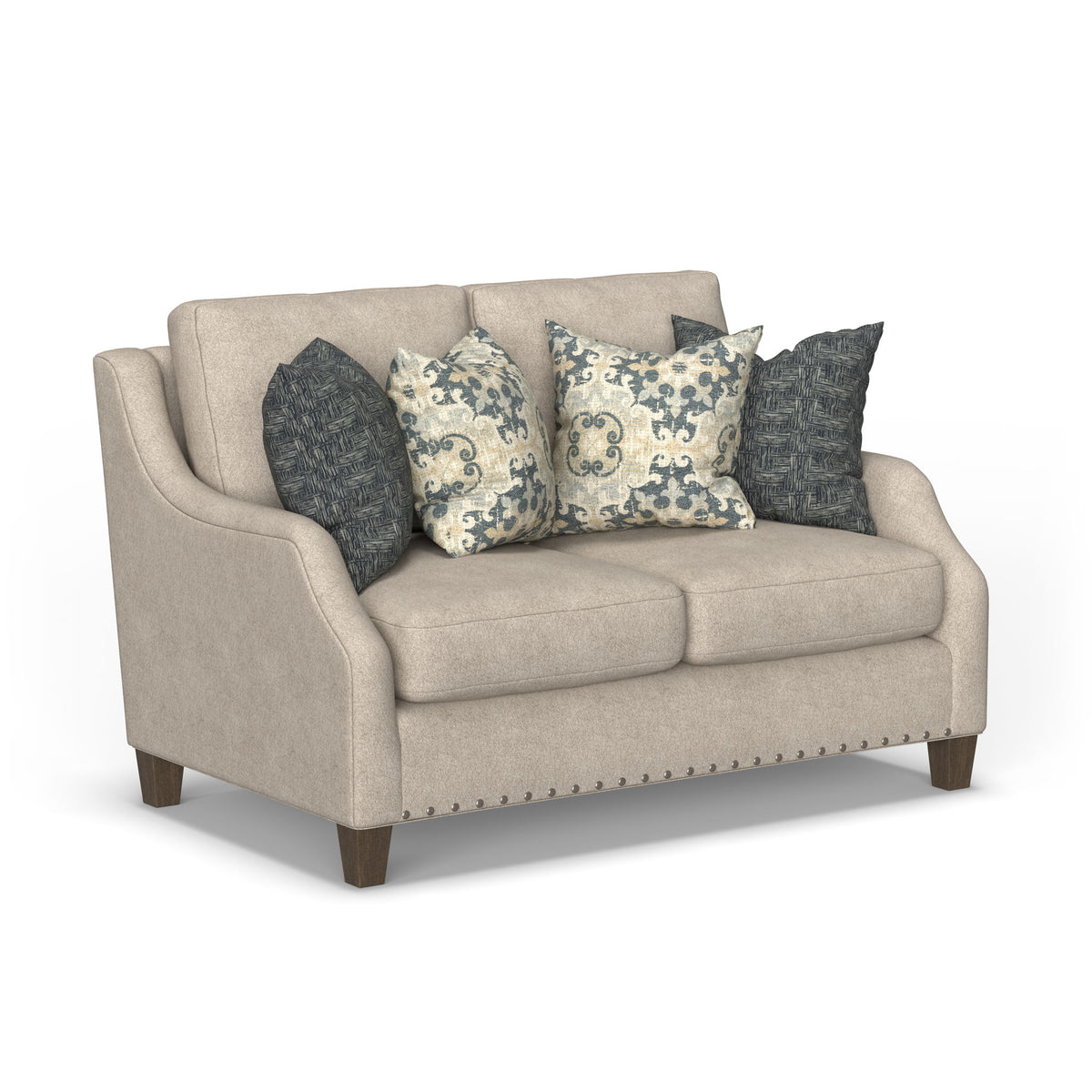 Gianna - Fabric Loveseat With Nailhead Trim