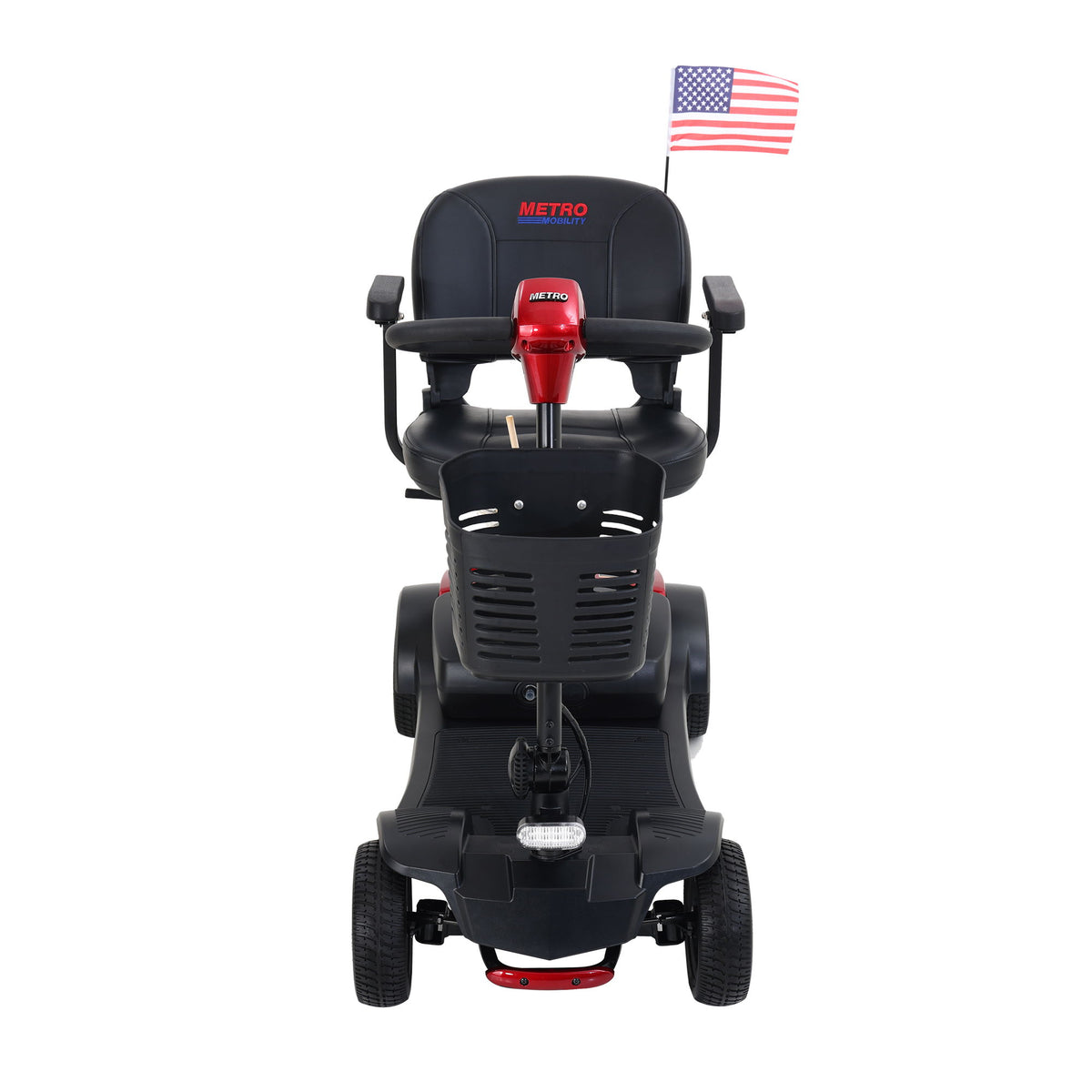 Max Sport - 4 Wheels Outdoor Compact Mobility Scooter With 2 Pieces X 12Ah Lead Acid Battery - Red
