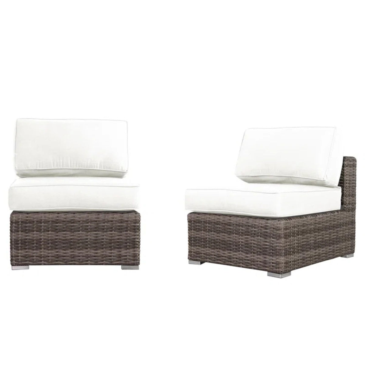 6 Seat Rattan Outdoor Lounge Set Durable - Gray Mix