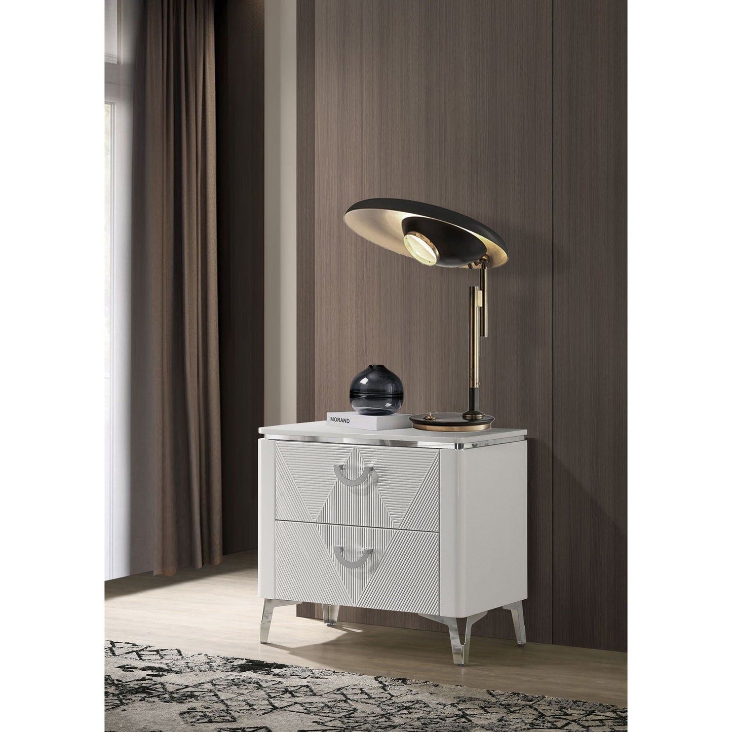 Buckley - 2 Drawer Nightstand - Gloss White