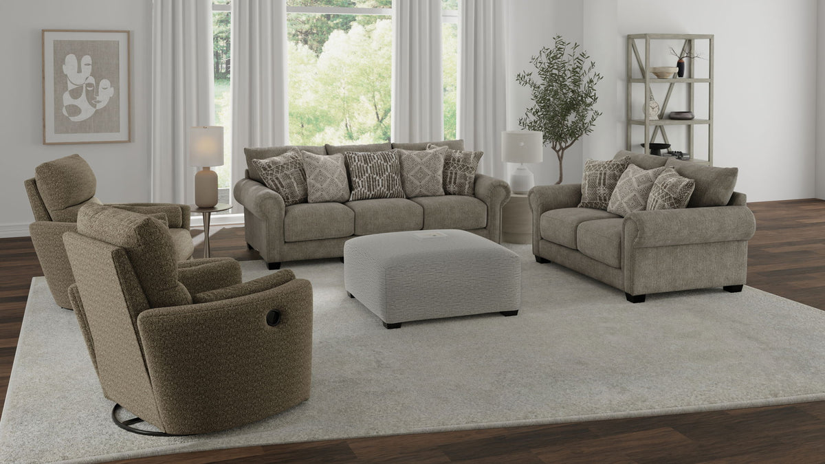 Barrett - Swivel Glider Chair - Stone