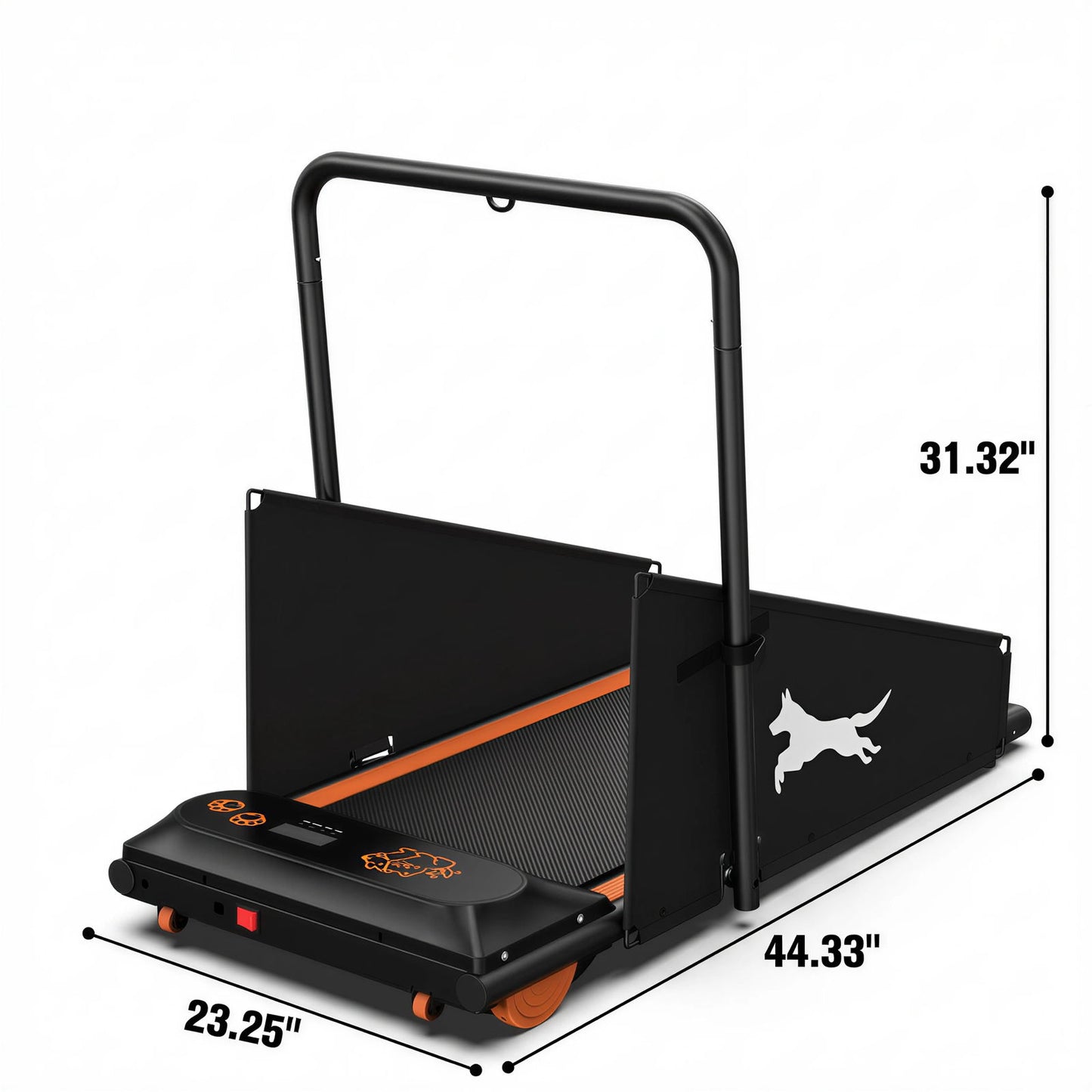 Dog Treadmill For Small To Medium Dogs With LED Display - Black / Orange