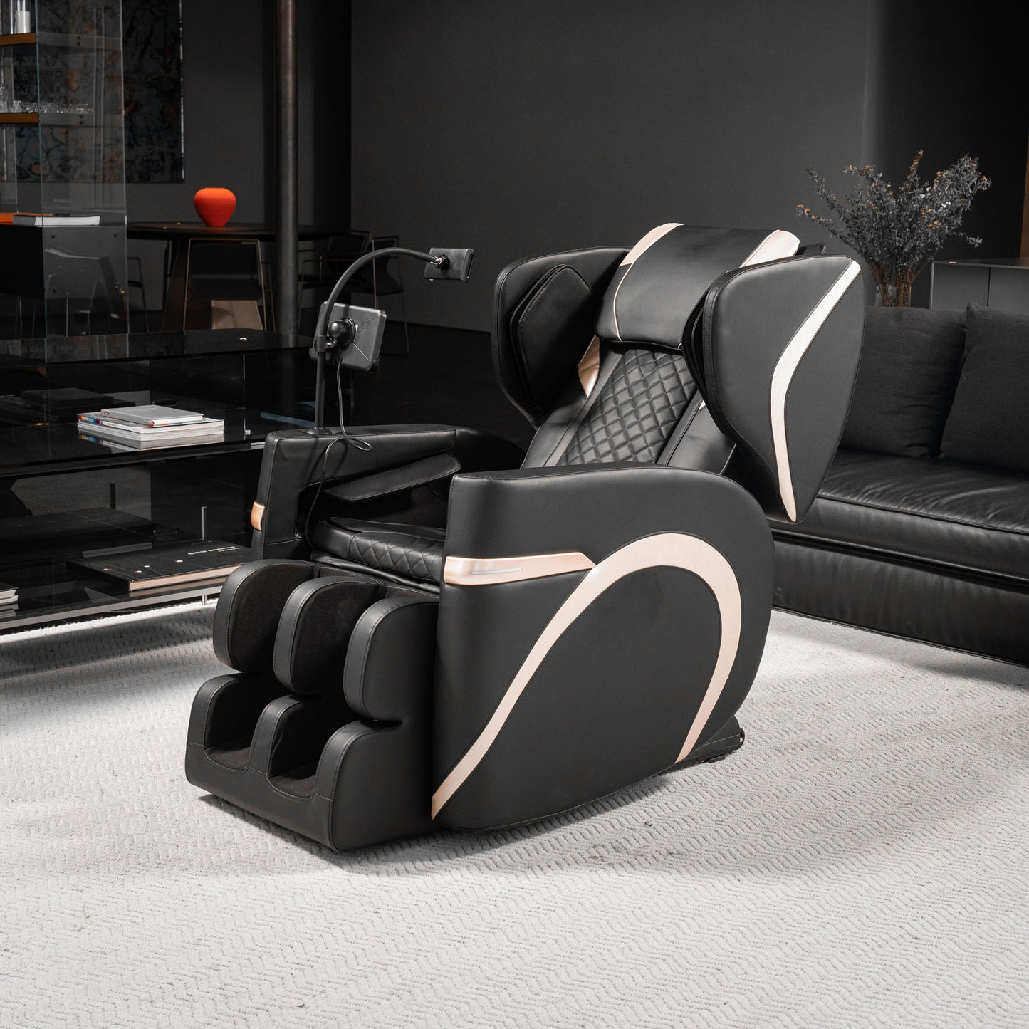 Massage Chair Recliner With Zero Gravity & Full Body Air Pressure - Black