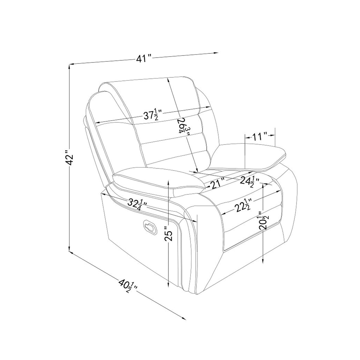 Lucius - Glider Recliner With Manual Recline - Brown