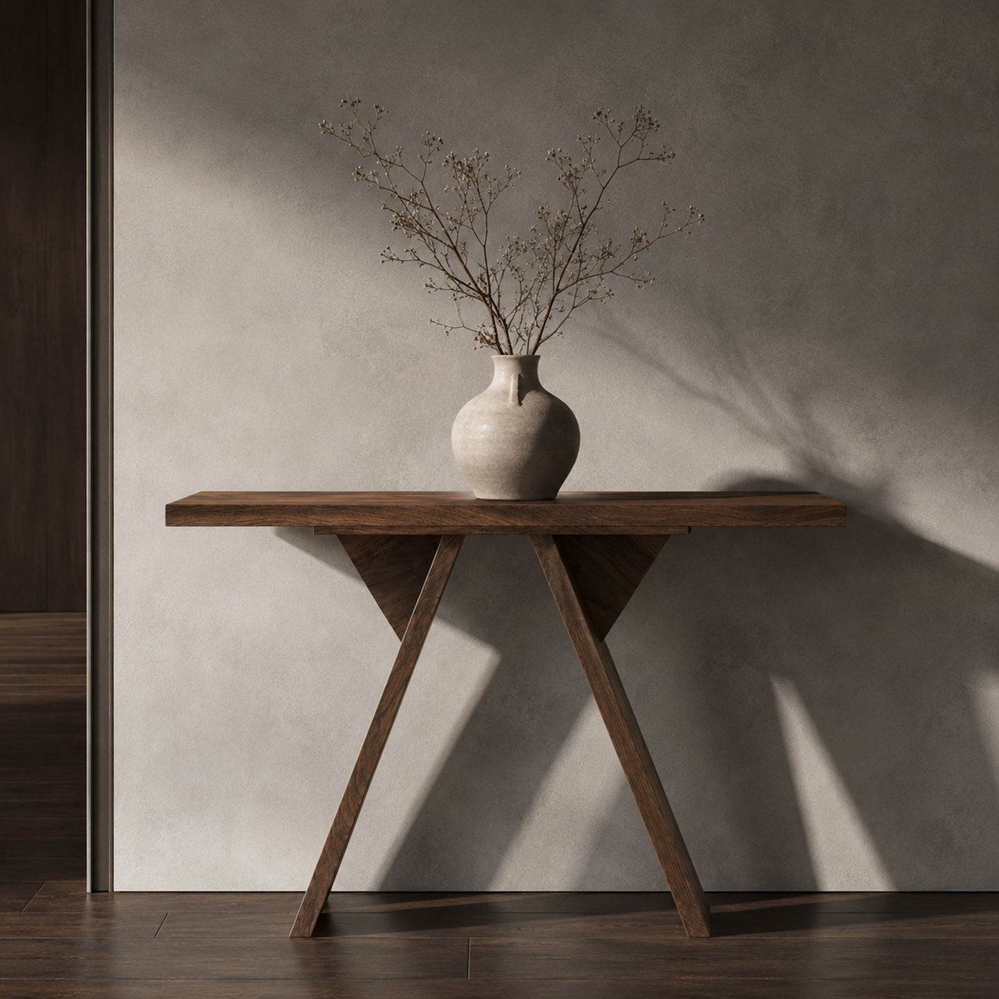 Console Table With V - Shaped Base