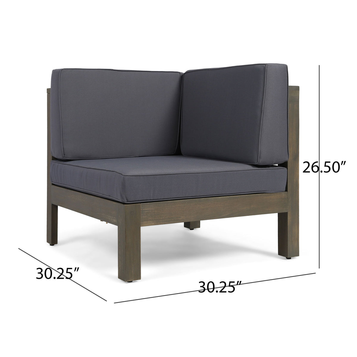 Oana - Corner Chair - Dark Gray