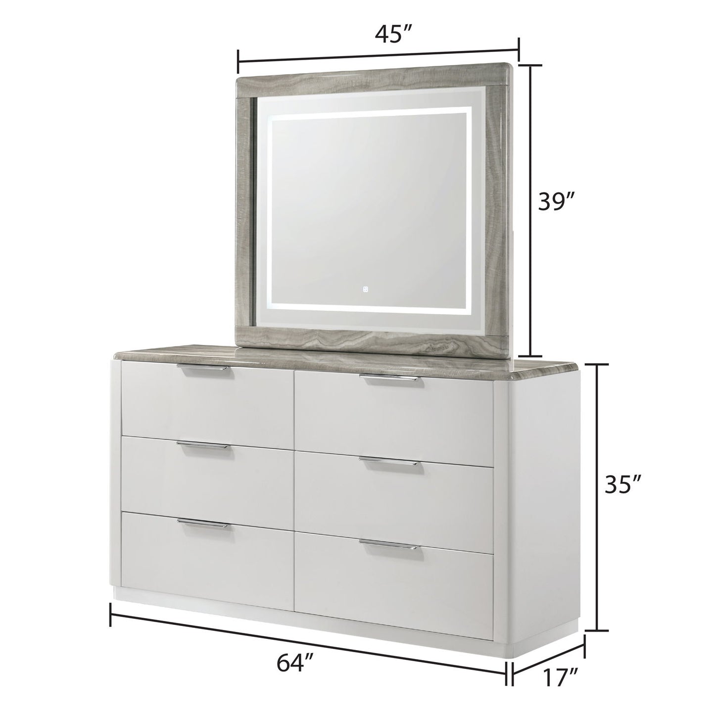 Jazz - Bedroom Set With LED Upholstered Headboard