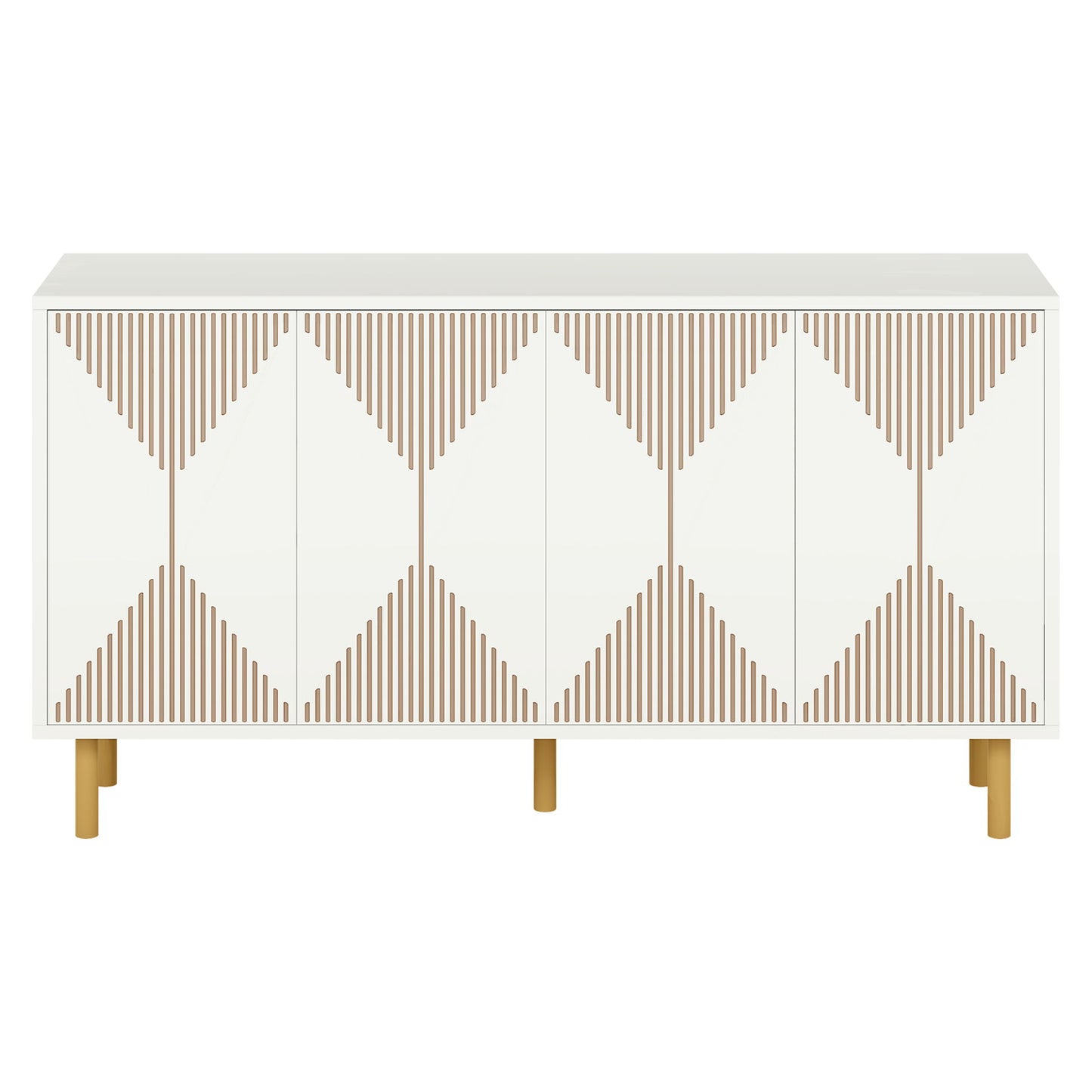 Sideboard Buffet Cabinet, 59.06" Storage Cabinet For Living Room - White