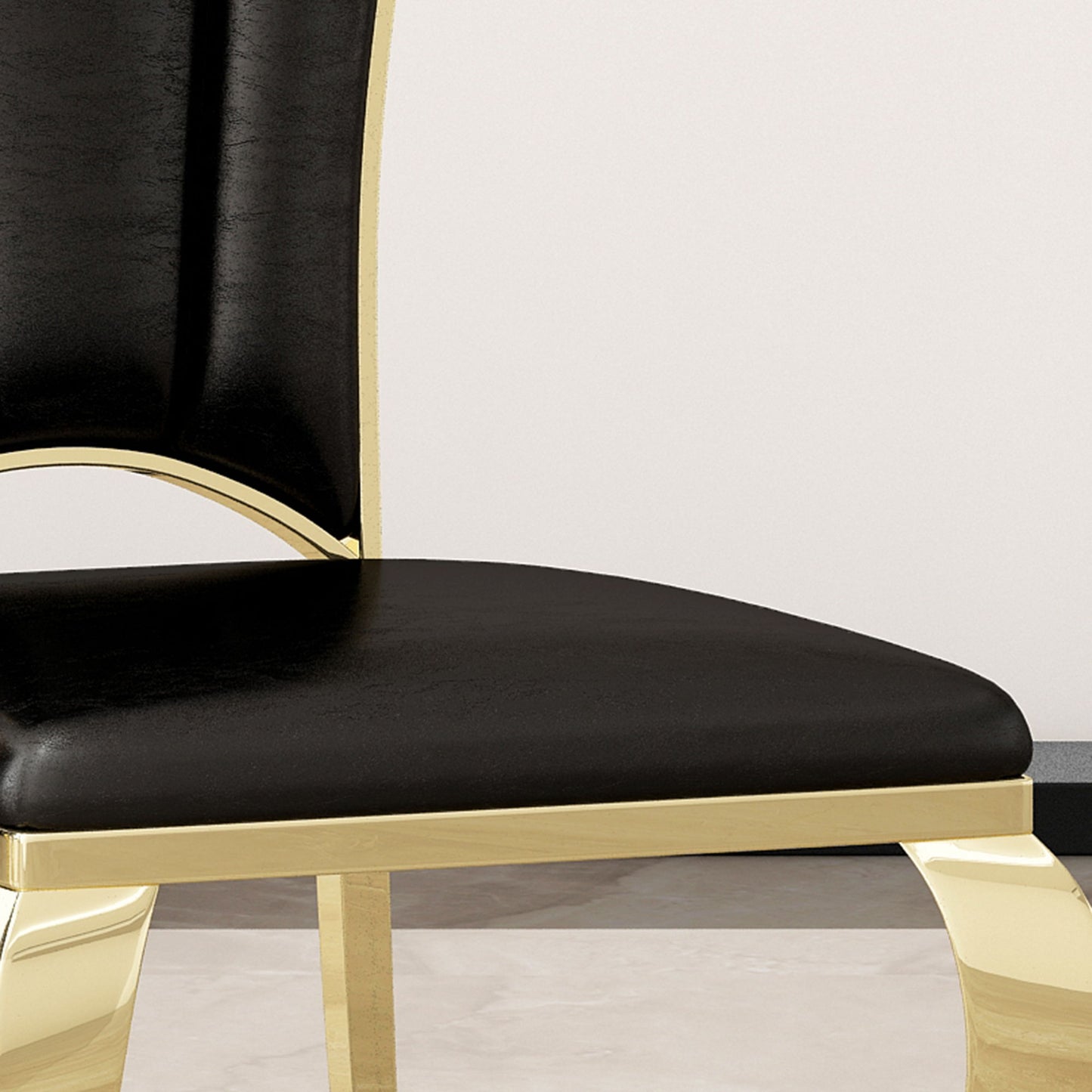 Modern ette Dining Chairs, Unique Backrest Design With Stripe Armless (Set of 2)
