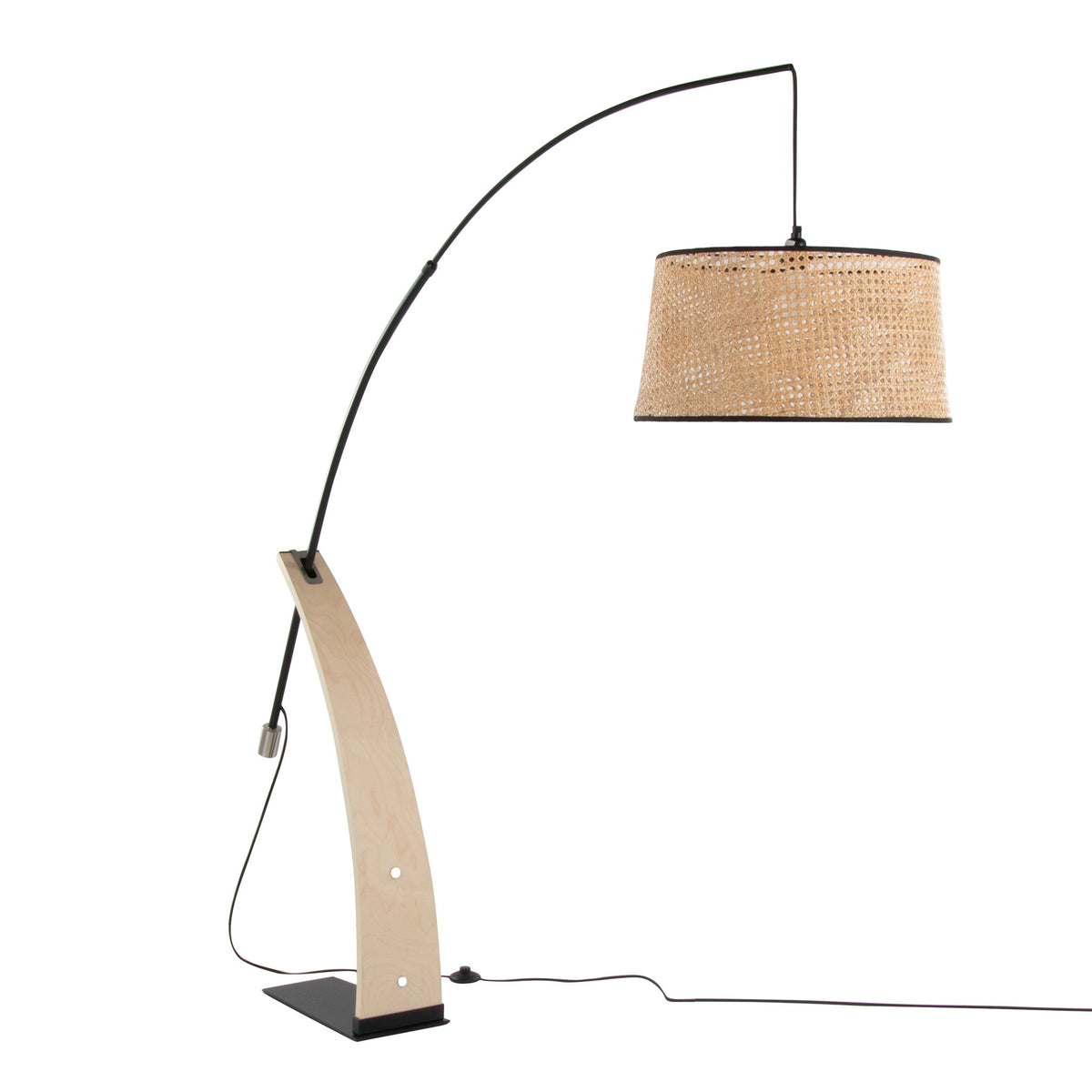 Robyn - Salon Floor Lamp - Natural / Black