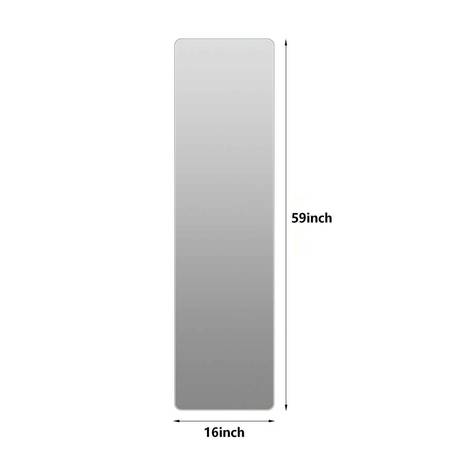 Full Body Round Corner Mirror For Living Room
