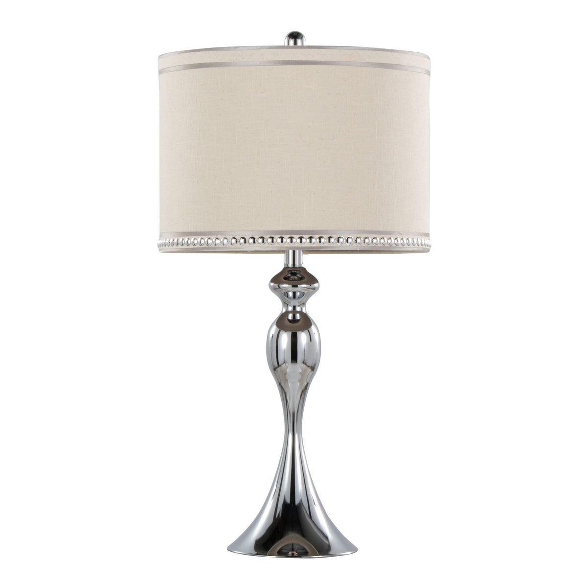 Ashland - Contemporary Table Lamp With Trim (Set of 2) - Chrome