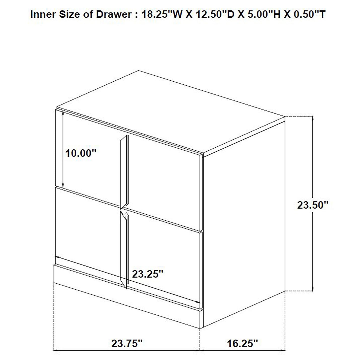 Lauryn - 2 Drawer Nightstand - Gloss White
