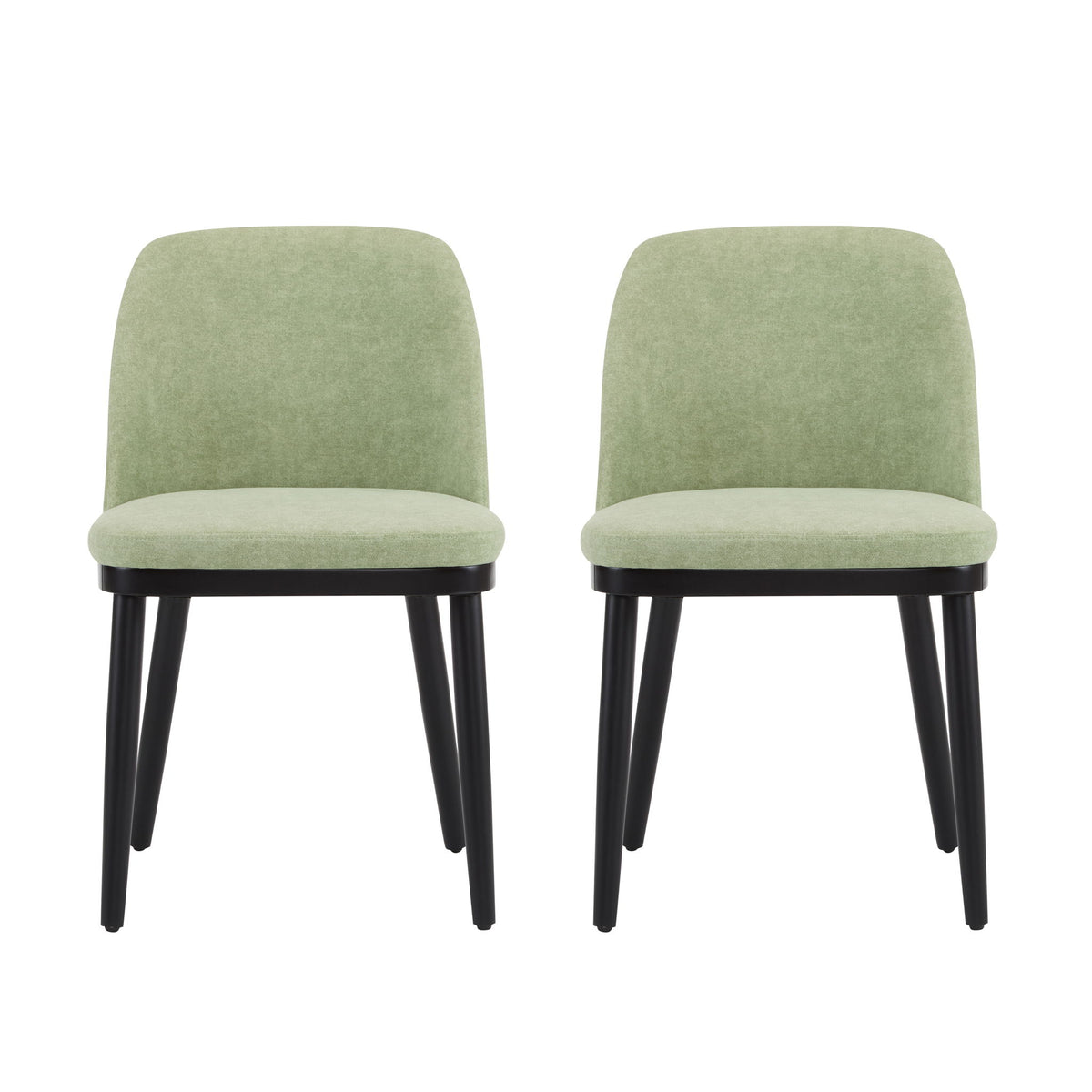 Modern Dining Chair With Curved Backrest