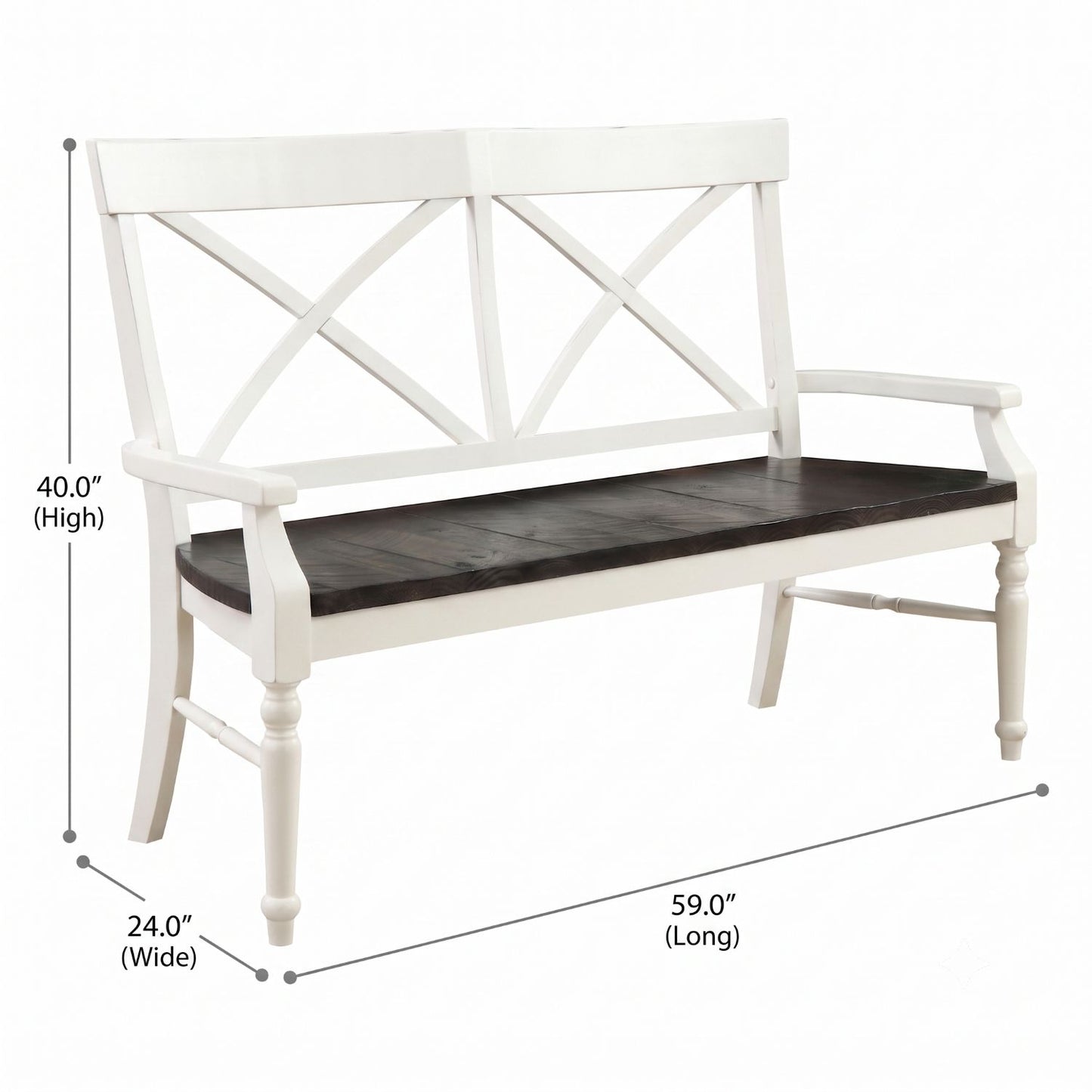 Mountina - Bench - Brown / White