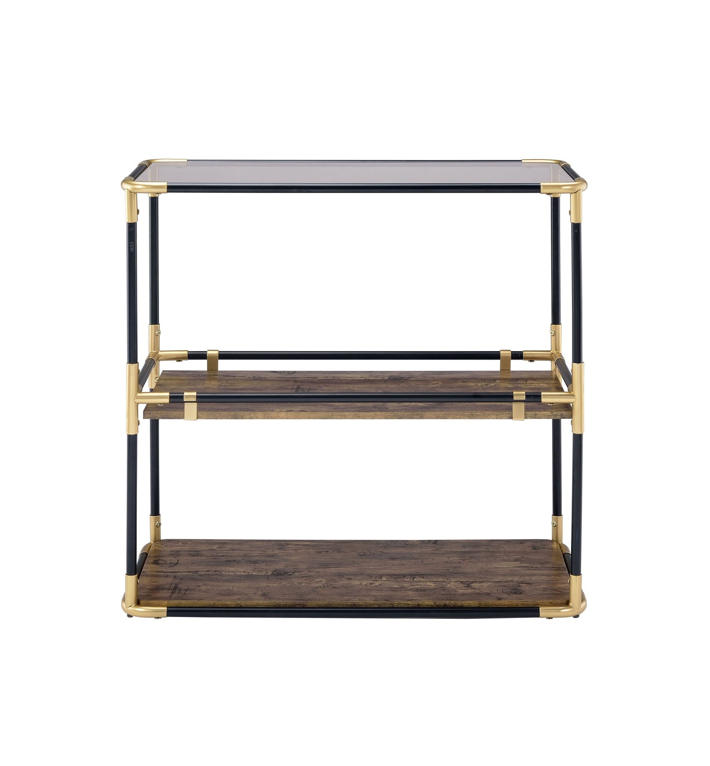 Heleris - Console Table - Smoky / Black / Gold