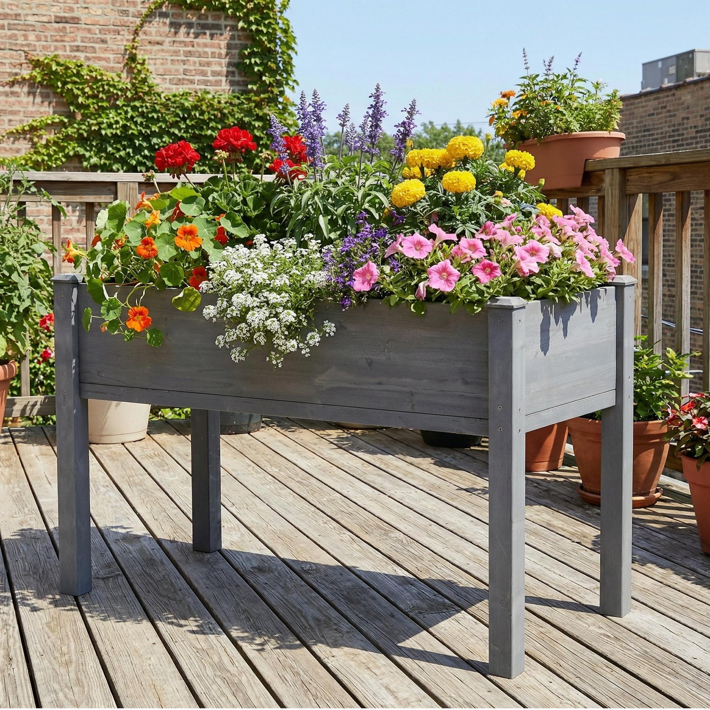 Elevated Raised Garden Bed For Outdoor