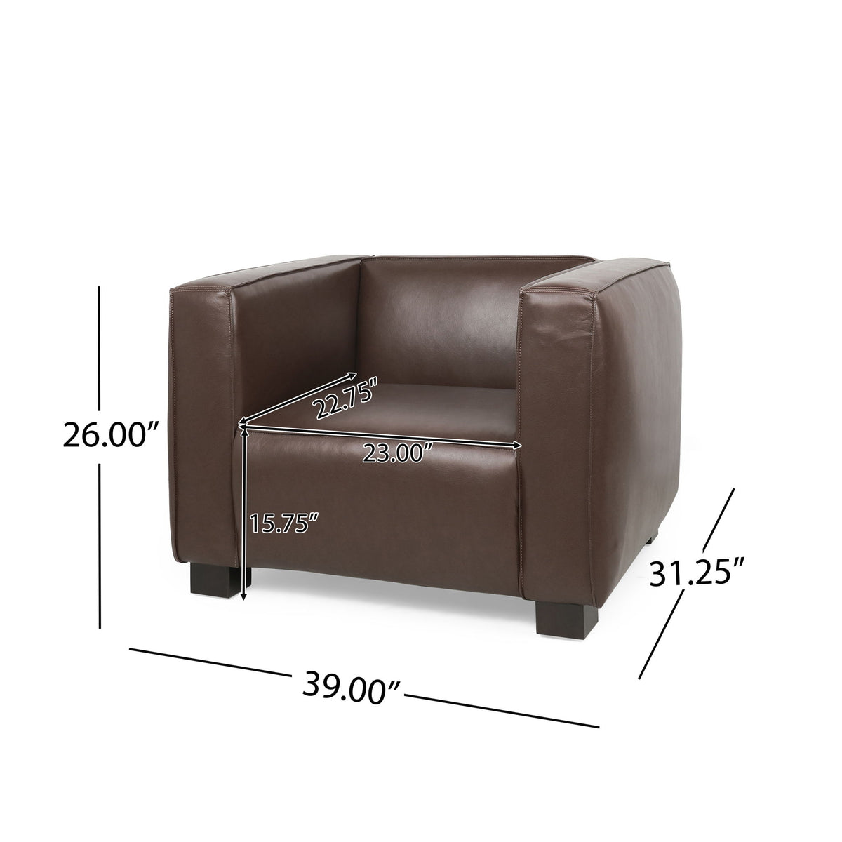 Vortexia - Club Chair With Tuxedo Design