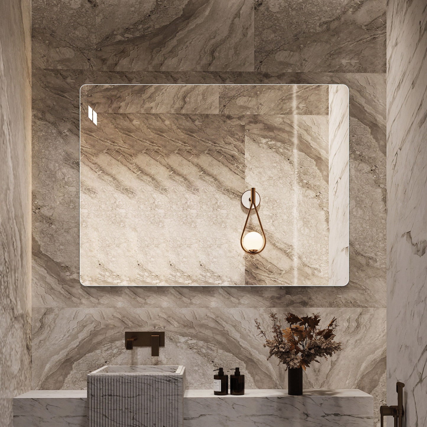 Modern Frameless Bathroom Vanity Mirror