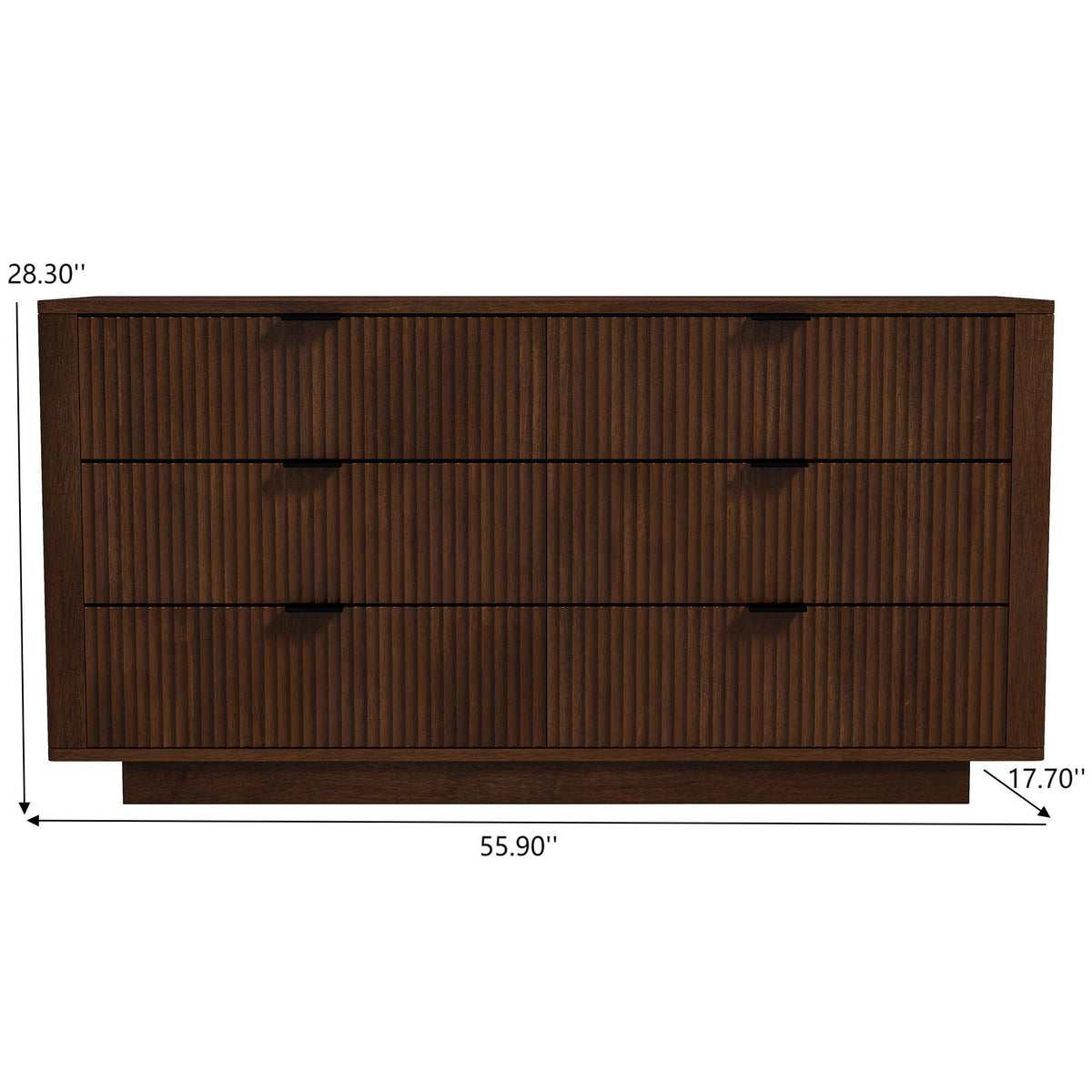 Lola - Dresser With 6 Drawers - Dark Brown