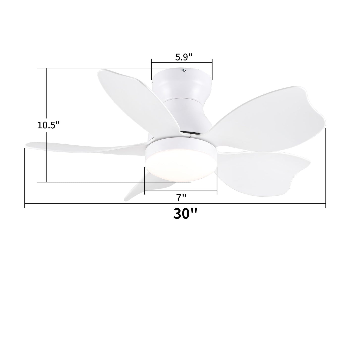 Low Profile Flush Mount Ceiling Fan With Light