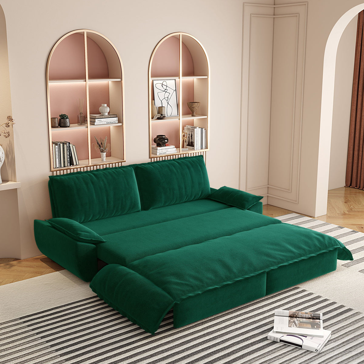 Pull Out 3-In-1 Convertible Sleeper Sofa