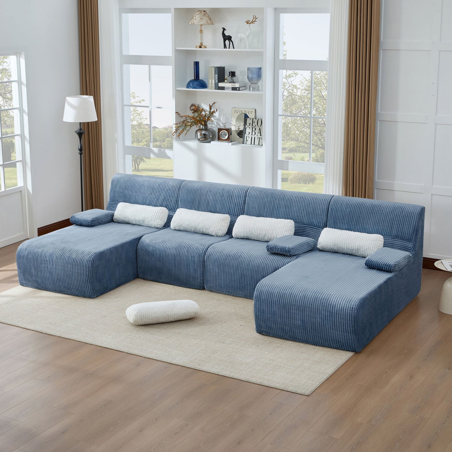 Oversized Sectional Sofa, Living Room Seating With Modular Design