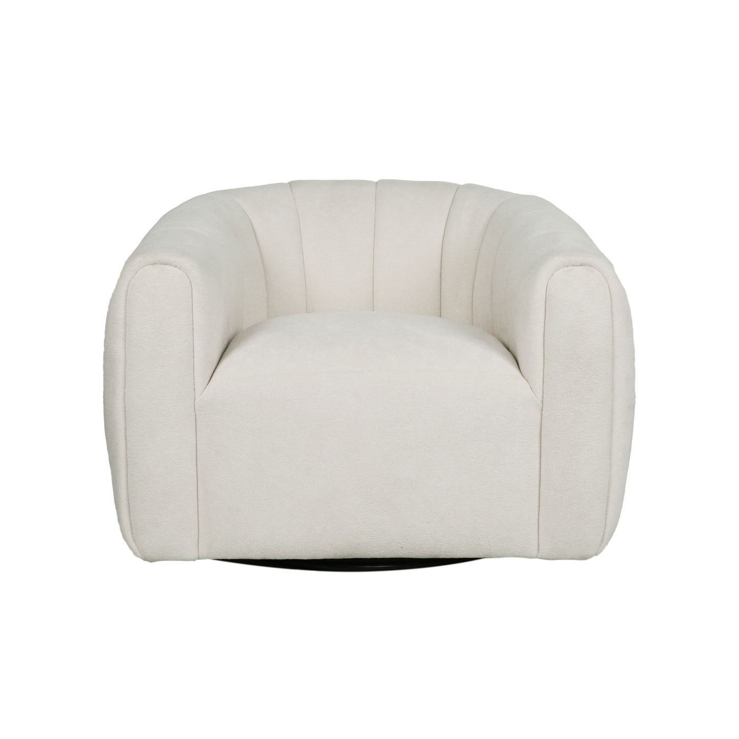 Serenizia - Upholstered Swivel Chair With Channel Tufted