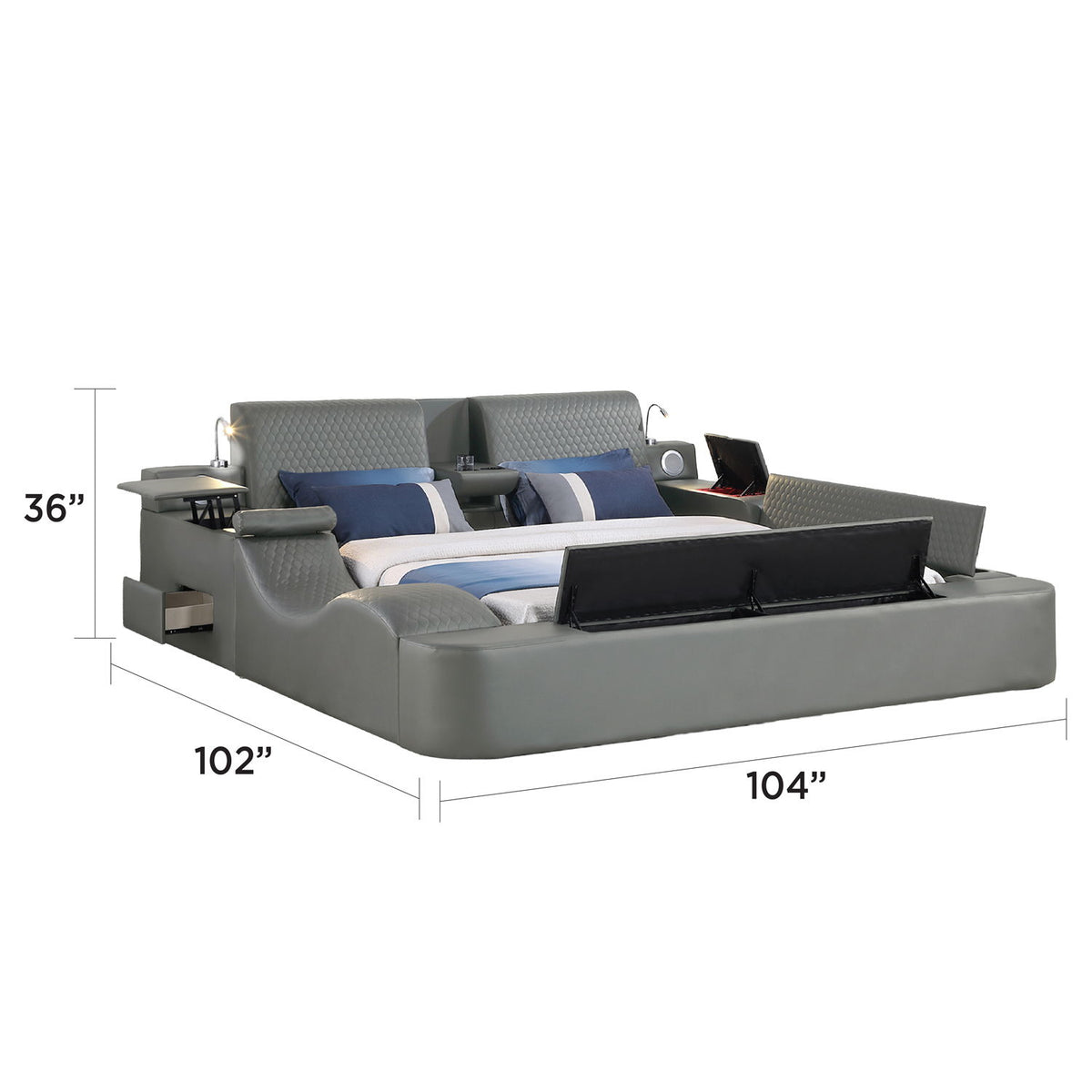 Zoya - Smart Multifunctional Massager Bed