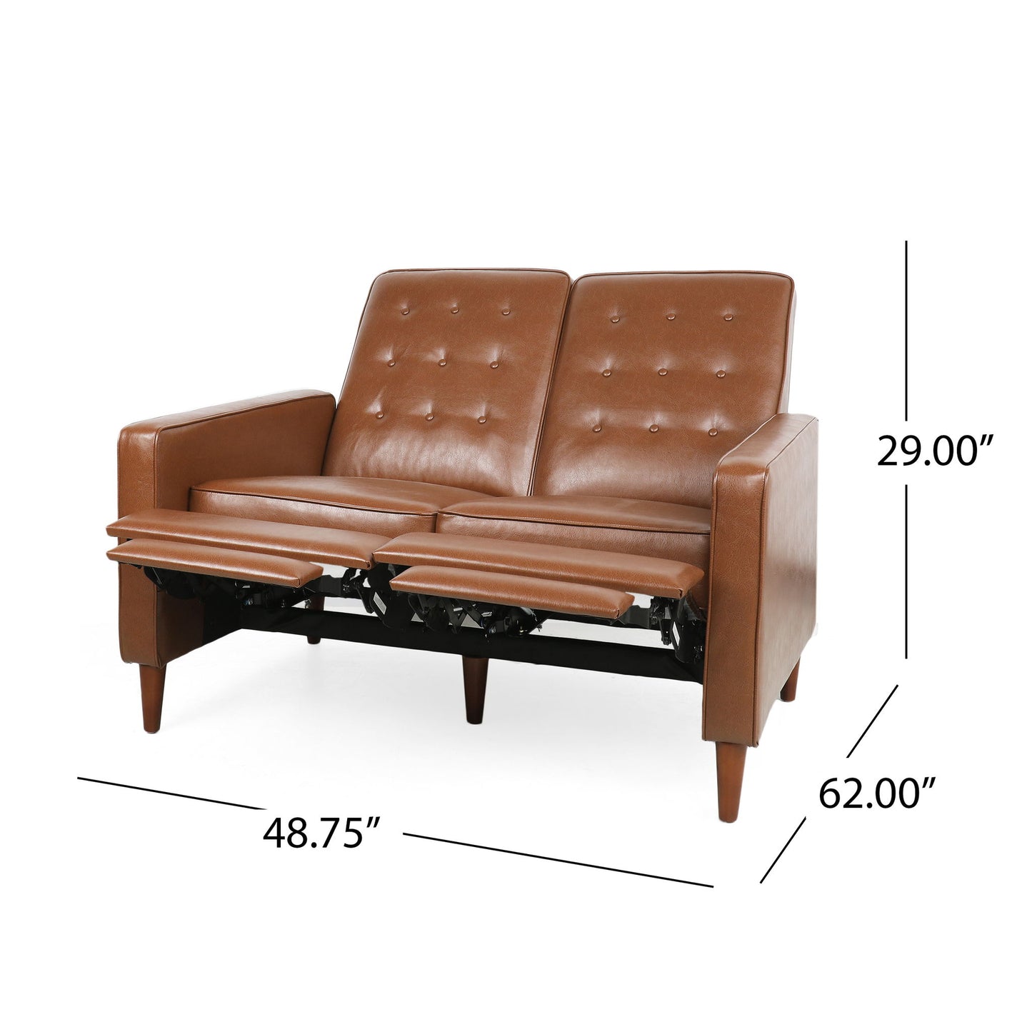 Manville - Contemporary Tufted Loveseat Pushback Recliner