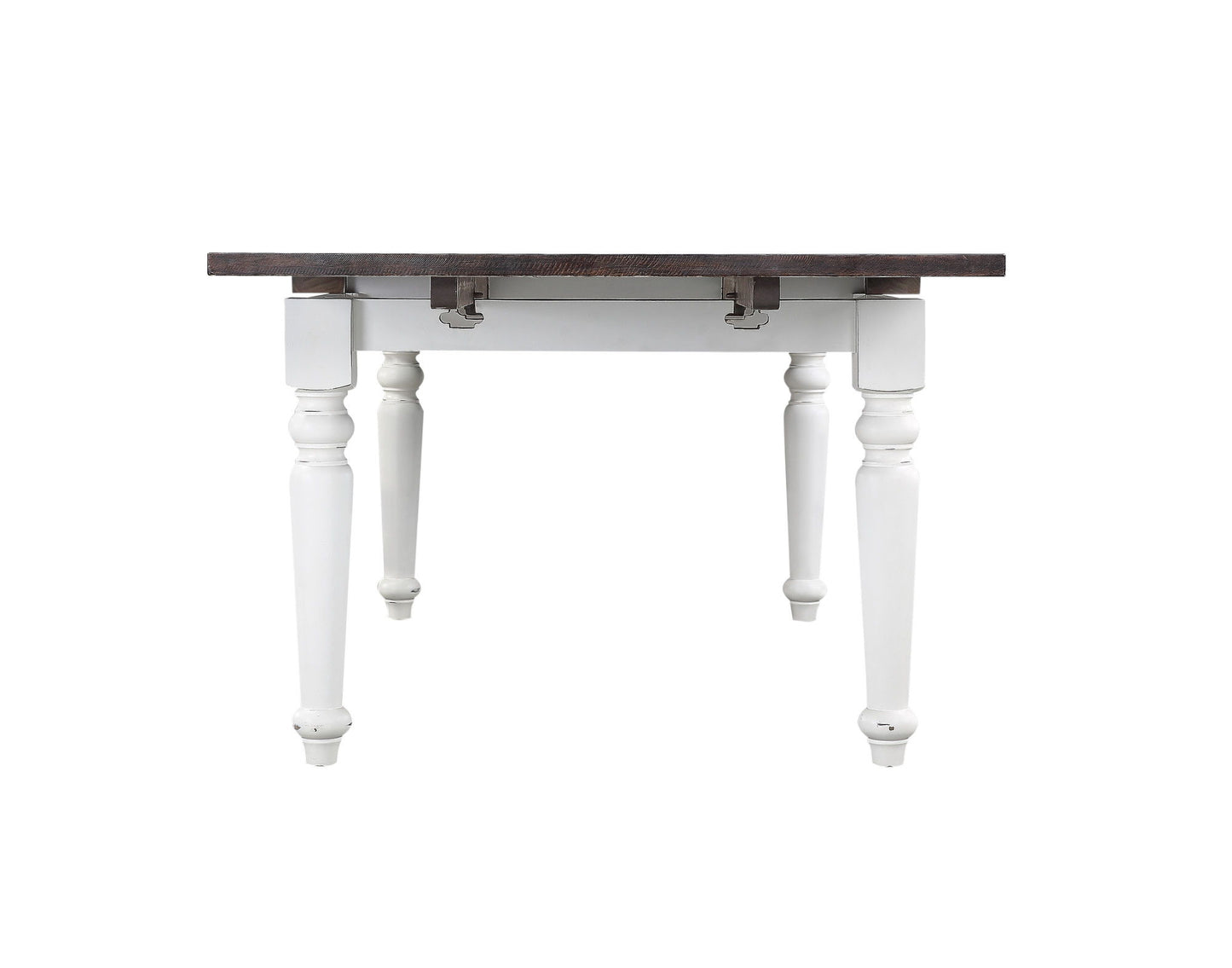 Dining Table With Leafs - Brown / White