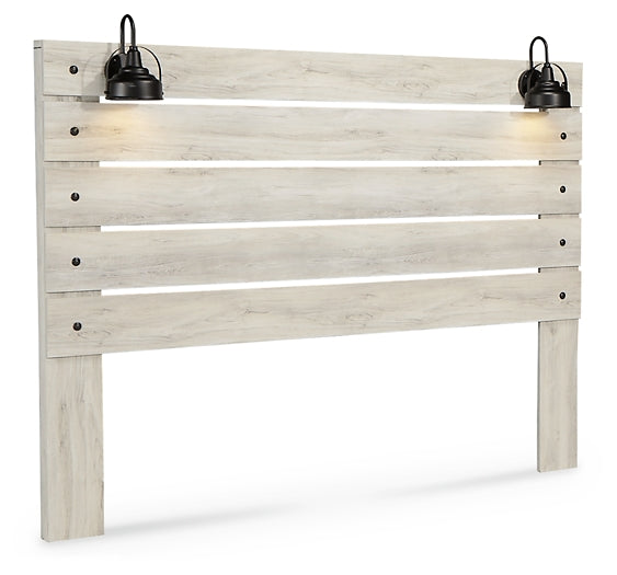 Cambeck Panel Headboard With Mirrored Dresser And 2 Nightstands