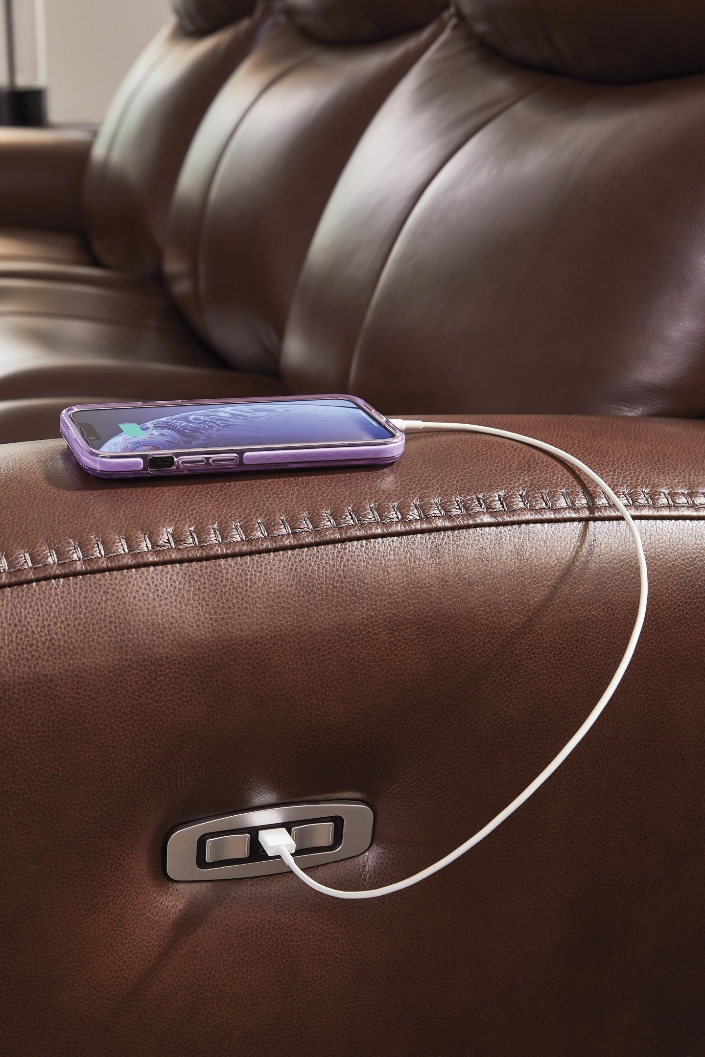 Next Move PWR REC Sofa with ADJ Headrest