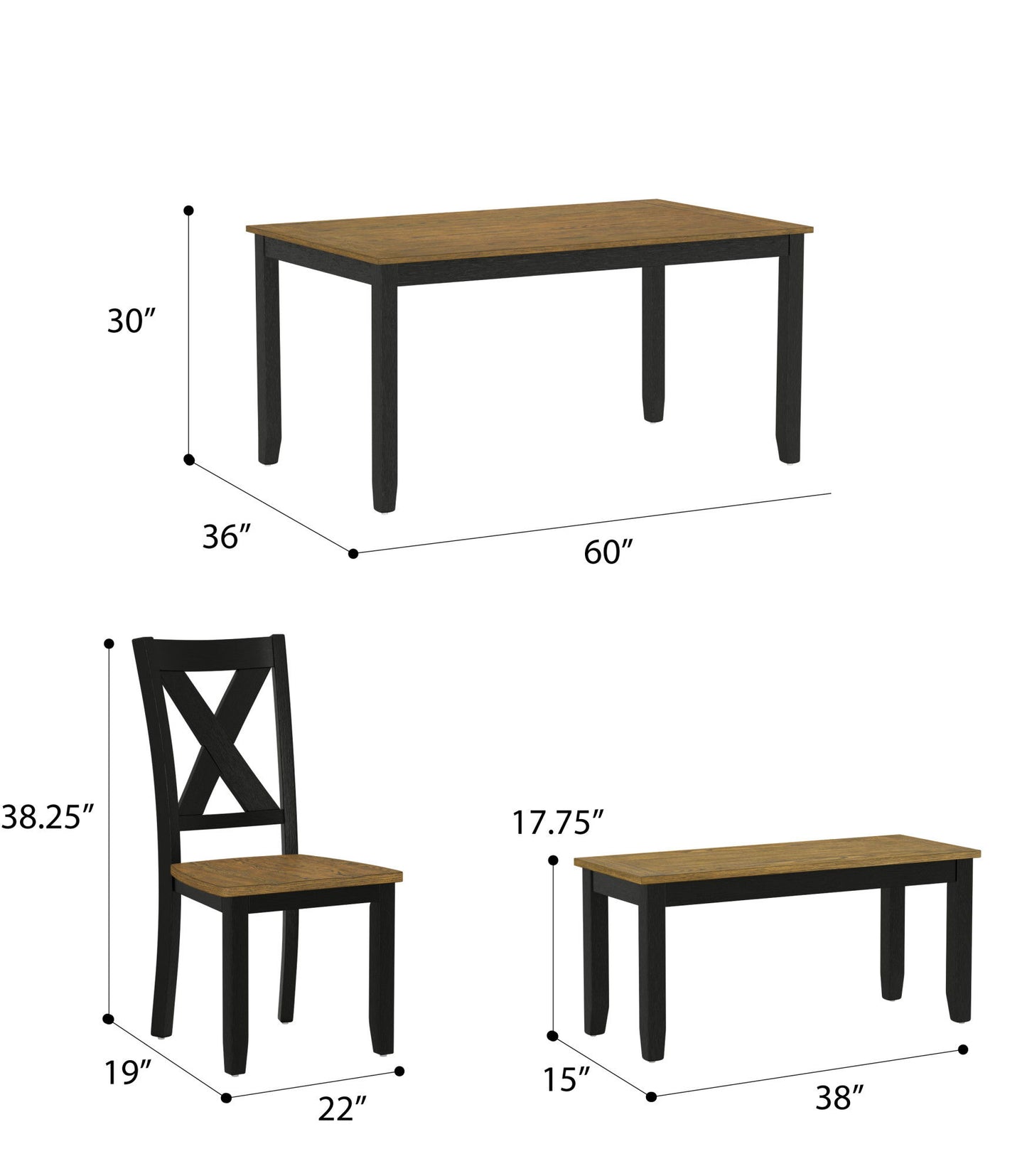 6 Piece Dining Table Set