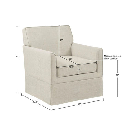 Timeless - Accent Armchair With Classic Track Arm Silhouette And Skirted Base