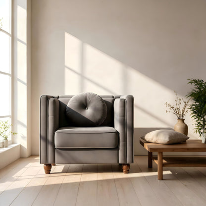 Chesterfield Accent Tufted Square Arm Side Chair