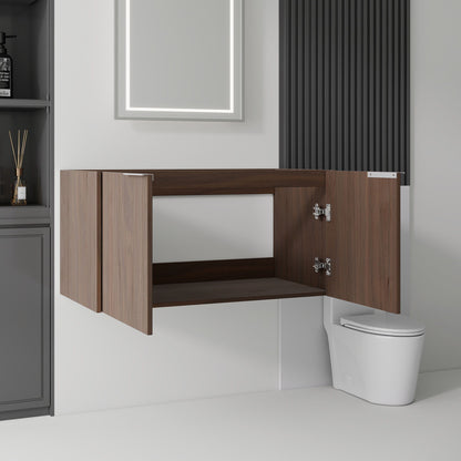 Floating Bathroom Vanity Cabinet With Soft Close Double Doors, Spacious Interior Storage, Wall Mounted, Cabinet Only