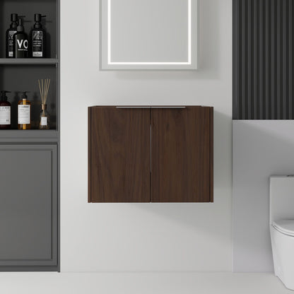 Floating Bathroom Vanity Cabinet With Soft Close Double Doors, Spacious Interior Storage, Wall Mounted, Cabinet Only