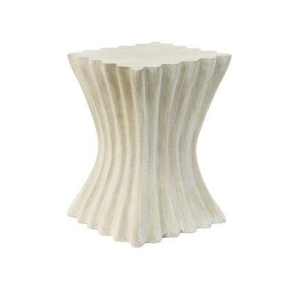 Mgo Archaistic Wavy Side Table - Antique Sandstone