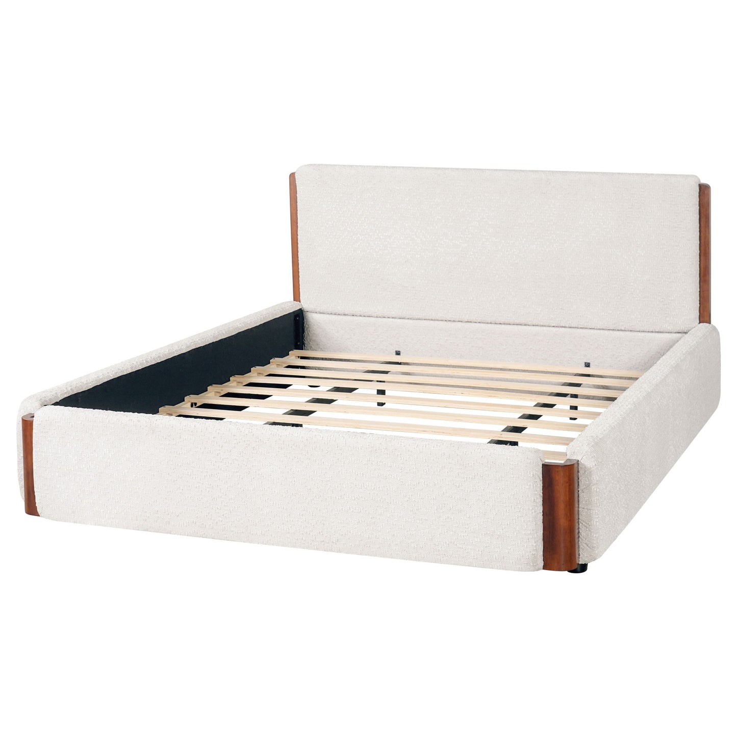 Modern Upholstered Platform Bed Frame With Accents