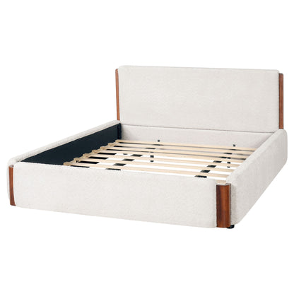 Modern Upholstered Platform Bed Frame With Accents
