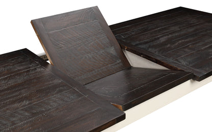 Gathering Dining Table With Leaf - Brown / White