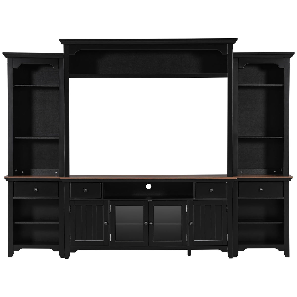 Extra Large TV Stand, Entertainment Center With Storage Cabinets