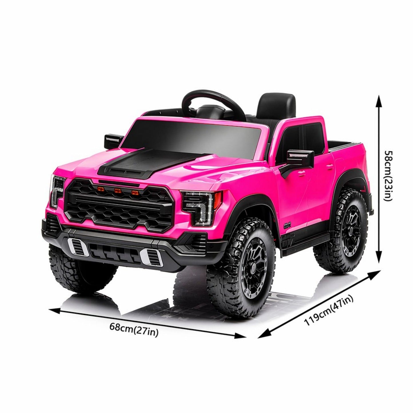 12V Kids Ride On Car With Remote Control, 4 Wheel Shock Absorption, Multifunctional Music Player Perfect Gift For Toddlers - Pink