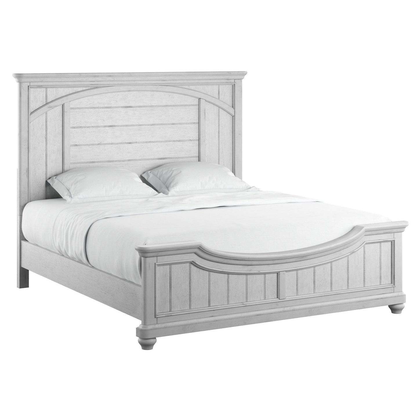Queen Panel Bed - Gray - Wood